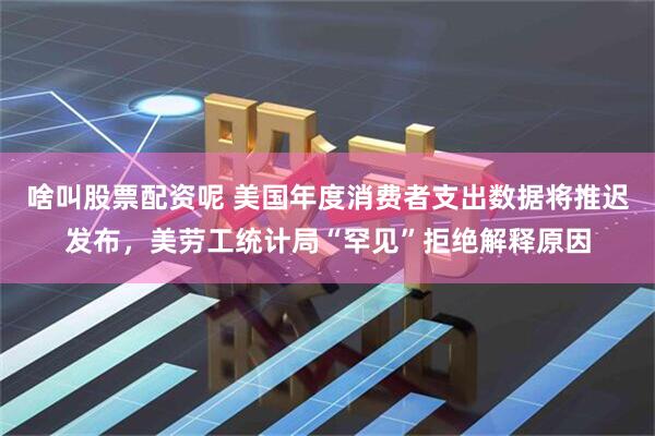 啥叫股票配资呢 美国年度消费者支出数据将推迟发布，美劳工统计局“罕见”拒绝解释原因