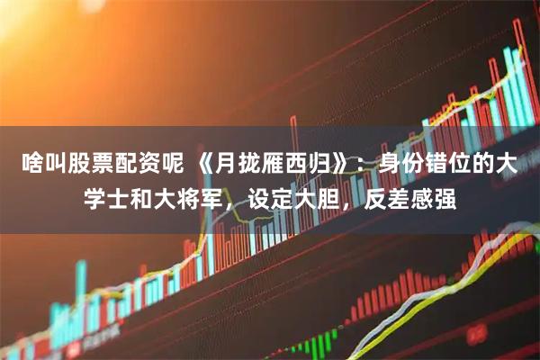 啥叫股票配资呢 《月拢雁西归》：身份错位的大学士和大将军，设定大胆，反差感强